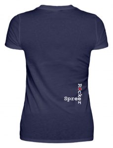 SpreeRocker Seventy Two weiss - V-Neck Damenshirt-198