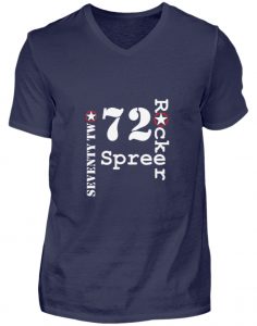 SpreeRocker Seventy Two weiss - Herren V-Neck Shirt-198