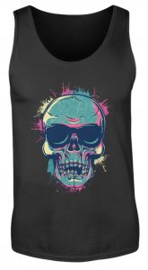 SpreeRocker Neon Skull - Herren Tanktop-16