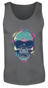 SpreeRocker Neon Skull - Herren Tanktop-70