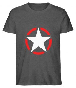 SpreeRocker White + Red Star - Herren Premium Organic Shirt-6898