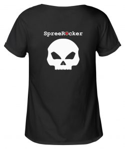 SpreeRocker Star + Skull 1 - Damen RollUp Shirt-16