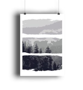 Poster Black White Nature - DIN A0 Poster (hochformat)-3