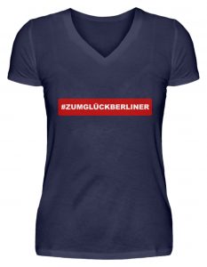 SpreeRocler #ZumGlückBerliner 1 - V-Neck Damenshirt-198