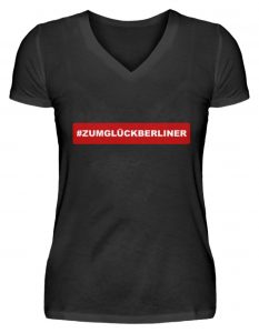 SpreeRocler #ZumGlückBerliner 1 - V-Neck Damenshirt-16