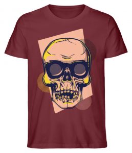 SpreeRocker Orange Skull - Herren Premium Organic Shirt-6883