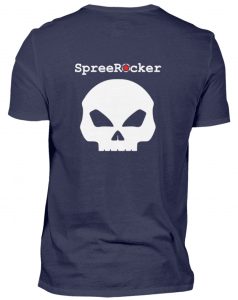 SpreeRocker Star + Skull 1 - Herren V-Neck Shirt-198