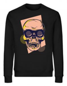 SpreeRocker Orange Skull - Unisex Organic Sweatshirt-16