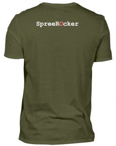 SpreeRocker Orange Skull - Herren Shirt-1109