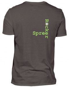 SpreeRocker Neon Skull - Herren V-Neck Shirt-2618