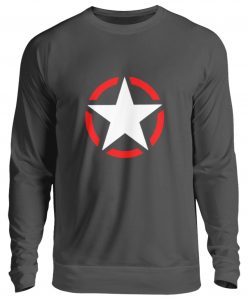 SpreeRocker White + Red Star - Unisex Pullover-1768