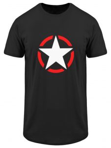 SpreeRocker White + Red Star - Herren Long Tee-16