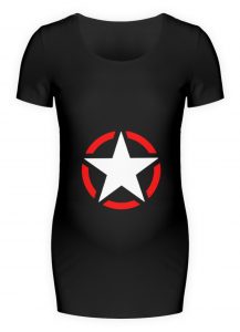 SpreeRocker White + Red Star - Schwangerschafts Shirt-16
