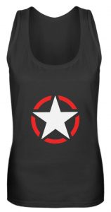 SpreeRocker White + Red Star - Frauen Tanktop-16