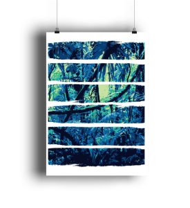 Poster Blue Jungle - DIN A1 Poster (hochformat)-3