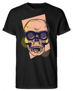 SpreeRocker Orange Skull - Herren RollUp Shirt-16