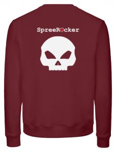 SpreeRocker White + Red Star - Unisex Organic Sweatshirt-6883