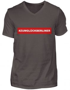 SpreeRocler #ZumGlückBerliner 1 - Herren V-Neck Shirt-2618