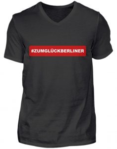 SpreeRocler #ZumGlückBerliner 1 - Herren V-Neck Shirt-16