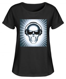 SpreeRocker Skull 1 - Damen RollUp Shirt-16