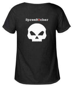 SpreeRocker White + Red Star - Damen RollUp Shirt-16