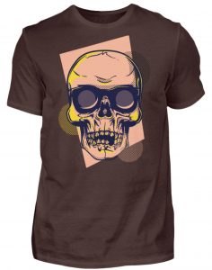 SpreeRocker Orange Skull - Herren Shirt-1074