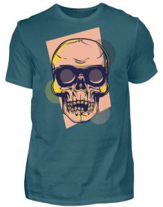 SpreeRocker Orange Skull - Herren Shirt-1096