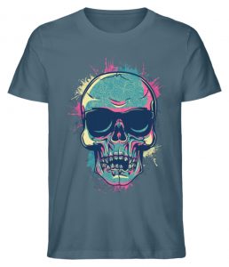 SpreeRocker Neon Skull - Herren Premium Organic Shirt-6895