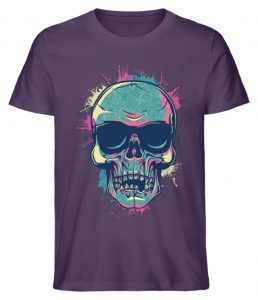 SpreeRocker Neon Skull - Herren Premium Organic Shirt-6884