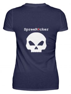 SpreeRocker Star + Skull 1 - V-Neck Damenshirt-198