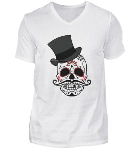 SpreeRocker Skull of Dead - Herren V-Neck Shirt-3