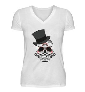 SpreeRocker Skull of Dead - V-Neck Damenshirt-3