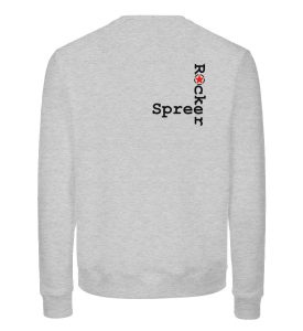 SpreeRocker - Black Cross - Unisex Organic Sweatshirt-6892