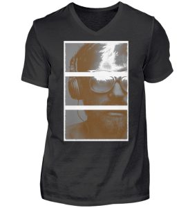 SpreeRocker Music Man - Herren V-Neck Shirt-16