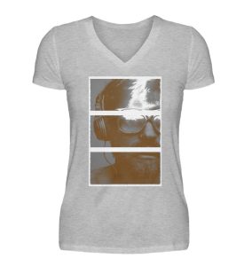 SpreeRocker Music Man - V-Neck Damenshirt-17