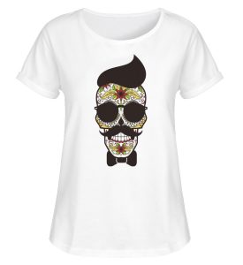 SpreeRocker Sunglasses Skull - Damen RollUp Shirt-3
