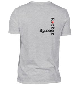 SpreeRocker - Black Cross - Herren V-Neck Shirt-17