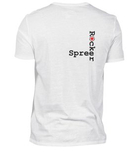 SpreeRocker - Black Cross - Herren V-Neck Shirt-3