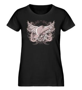 SpreeRocker Rose Skull - Damen Premium Organic Shirt-16