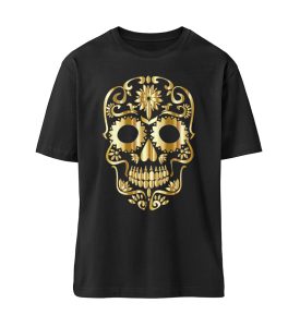 SpreeRocker® - Golden Skull 1 - Organic Oversized Shirt ST/ST-16