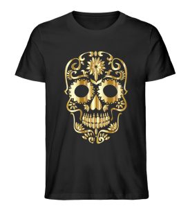 SpreeRocker® - Golden Skull 1 - Herren Premium Organic Shirt-16