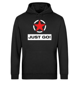 JUST GO! Red Star - Unisex Organic Hoodie-16