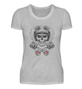 SpreeRocker® - Motorcycle Skull - Damenshirt-17