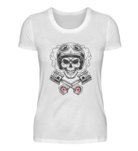 SpreeRocker® - Motorcycle Skull - Damenshirt-3