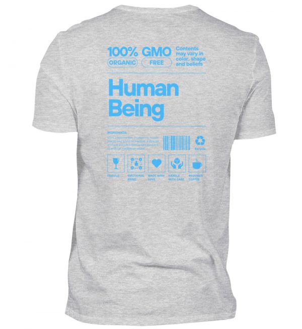 Human being - hellblau - Herren V-Neck Shirt-236