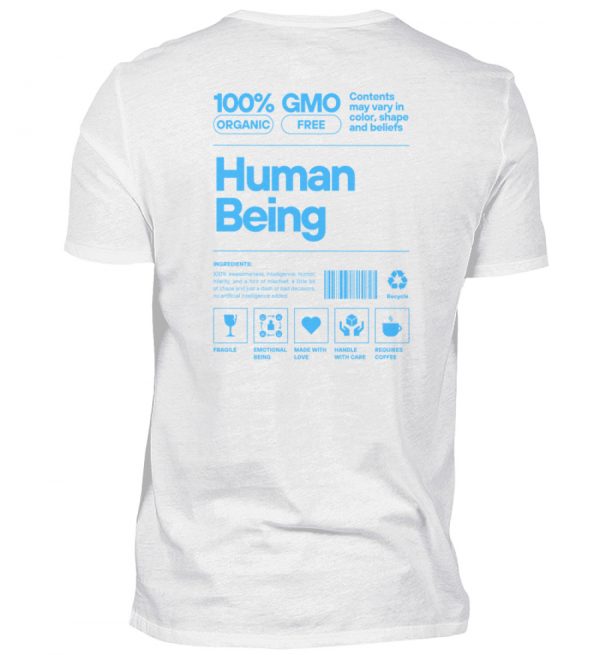 Human being - hellblau - Herren V-Neck Shirt-3