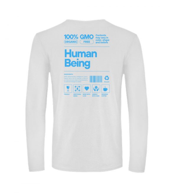 Human being - hellblau - Unisex Long Sleeve T-Shirt-3