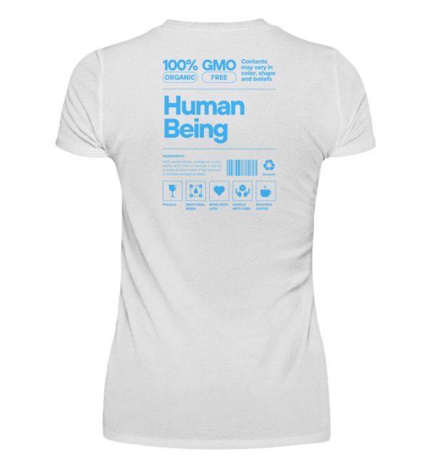 Human being - hellblau - V-Neck Damenshirt-3
