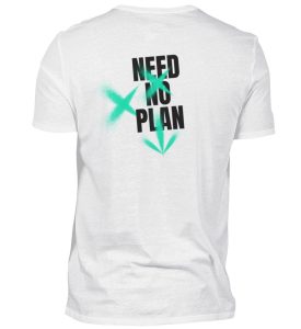 NEED NO PLAN - Herren V-Neck Shirt-3