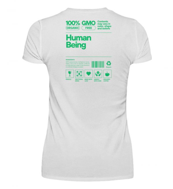 Human being green - V-Neck Damenshirt-3